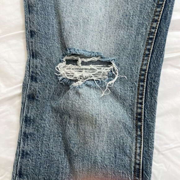 Anthropologie Pilcro Yaya Kick Flare Medium Vintage Wash Jeans sz 28P - Picture 10 of 14